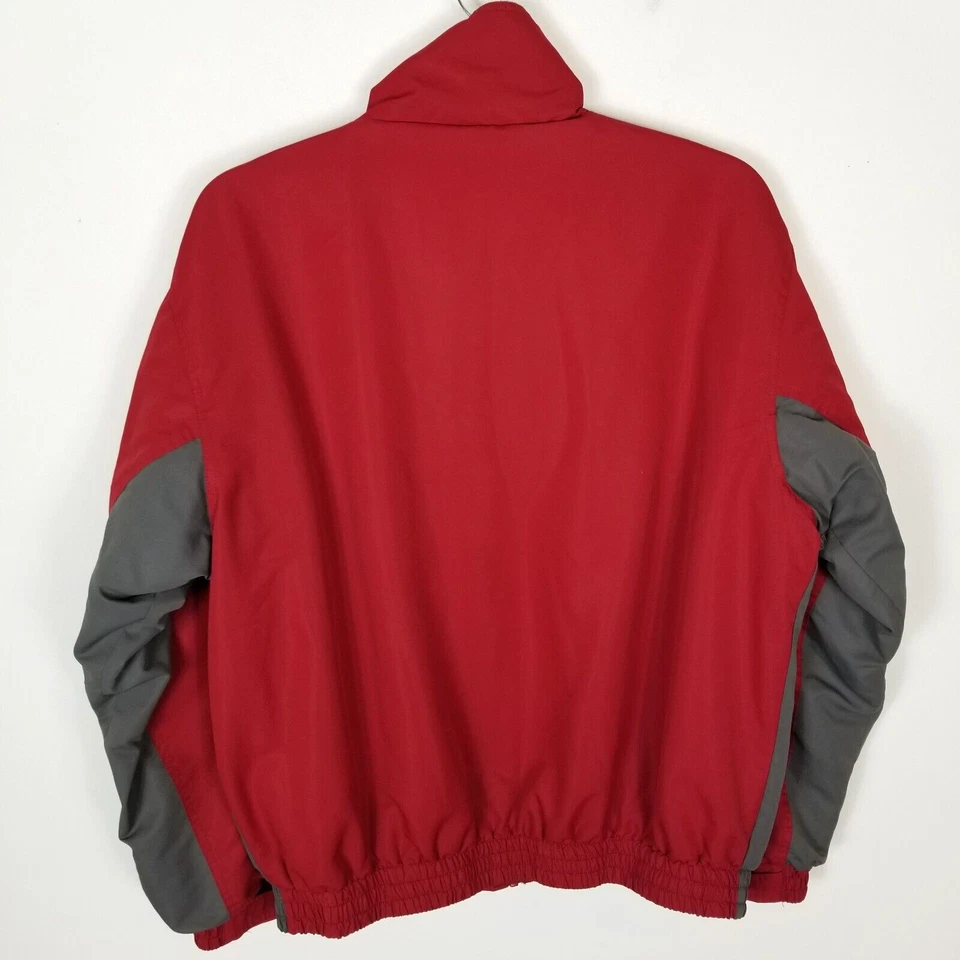 Cabela's Men Insulated Bomber Jacket Size L Red Gray Fleece Lined Zip Up - Image 4 of 4
