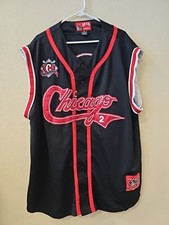 Vintage Raw Blue Classics Jersey Men's 3 XL Chicago Baseball #2 Red Black