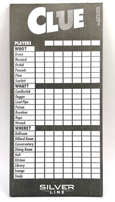 CLUE Game Detective Notepad - Replacement Compatible Across Most Versions - Foto 6