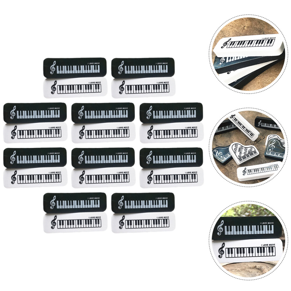 20 Pcs Eraser Child Student School Erasers Classroom Music Novelty