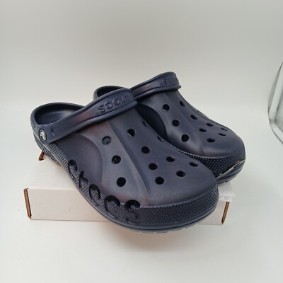 Crocs Baya Navy Clogs Slip On Slide Sandals Comfort 10126 