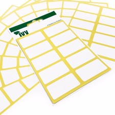 Ivy 600 Self Adhesive Sticky White Labels / Stickers 19 x 38mm
