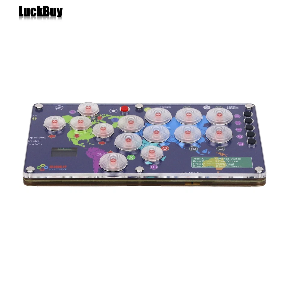 Joystick Arcade Controller Fight Stick with Screen for PC/PS5 Hitbox SOCD Mode - Image 4 of 4