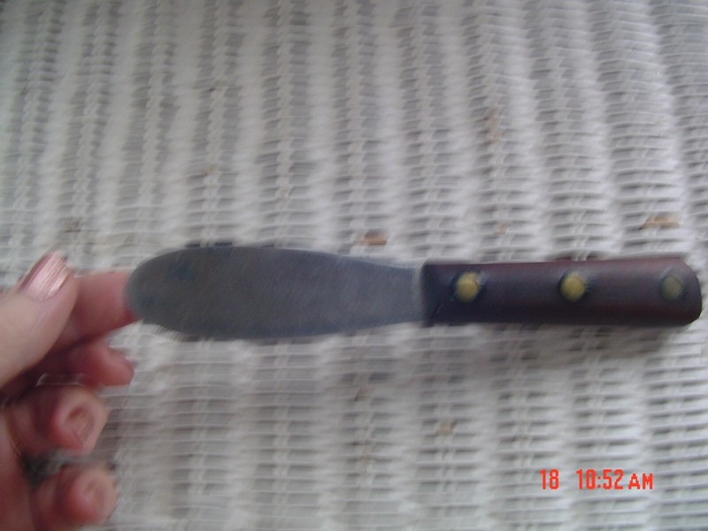 Vintage Goodell Co. 3.5" Blade Icing Spatula Spreader Stainless Wood Handle USA