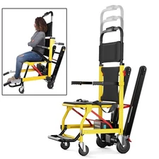 Electric Stair Climbing Chair Foldable Emergency Stair Lift Wheelchair 120W