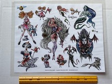 Art Tattoo Flash Sheet 2006 Harley Sparks /T271