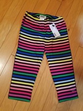 NWT Rykiel Enfant girls striped leggings size 10 y 100 cotton made in Turkey