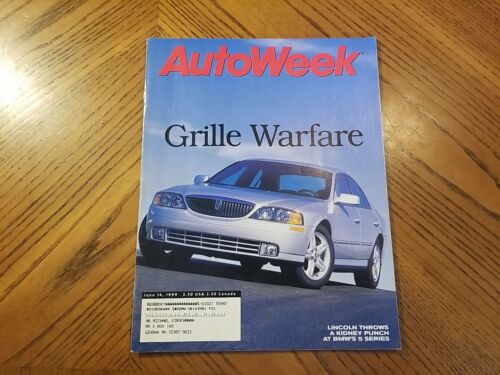Autoweek Magazine 14 juin 1999 Lincoln LS Hyundai Sonata 1913 Overland  - Photo 1/4