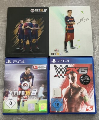 FIFA 16 / WWE 2K15 (Sony PlayStation 4) FIFA 18 2 X Leersteelbook