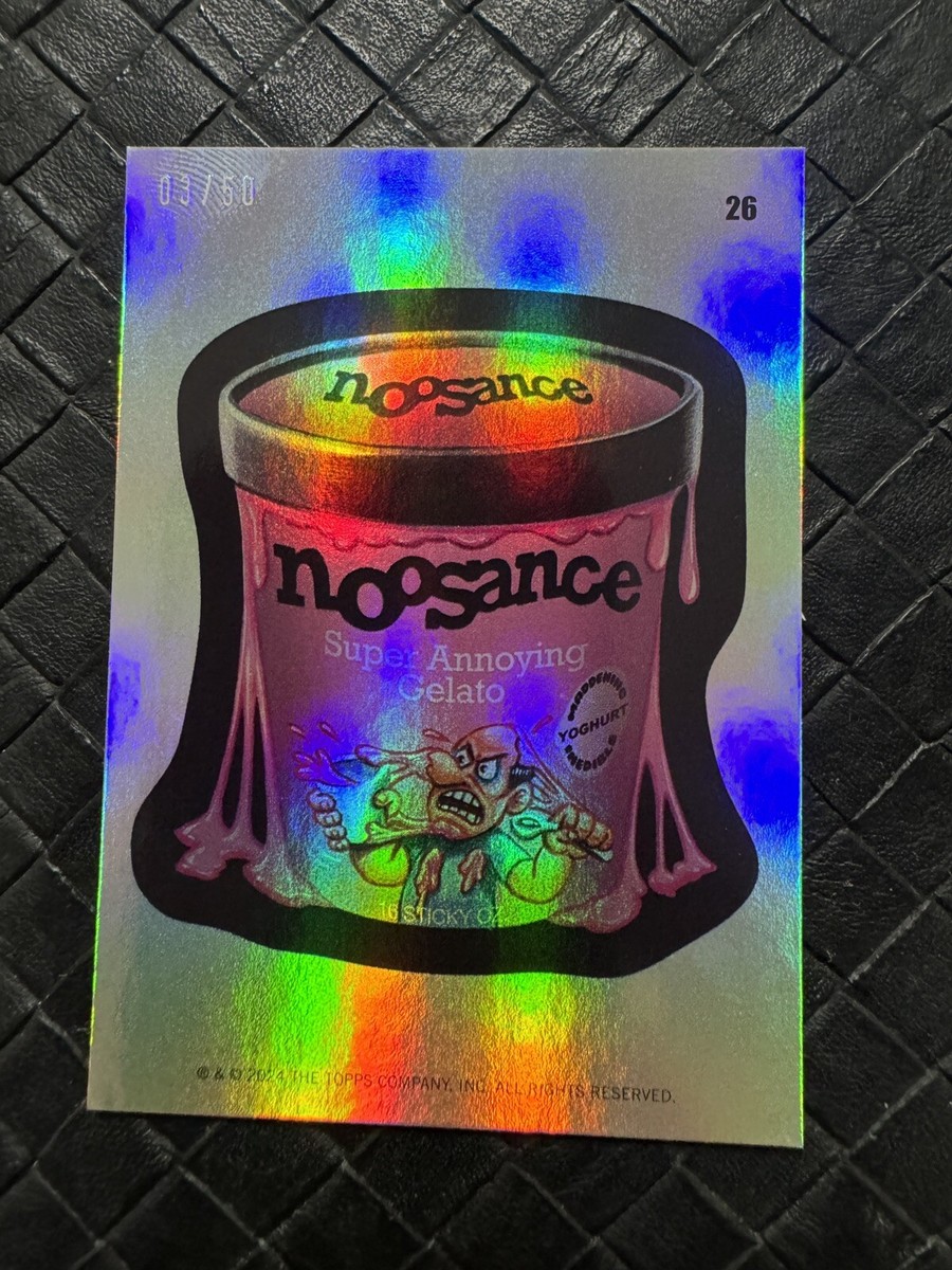土地譲渡 マスクス 英語版 foil 2枚セット 2024 Topps WACKY PACKAGES All New Series Rainbow Foil 26 Noosance