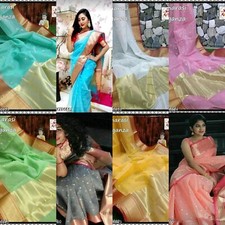Women' s Organza Banarasi Silk Saree