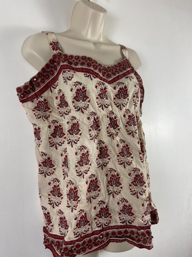 F&F size 18 womens summer top red mix shoulder strap 100% cotton - Picture 4 of 14