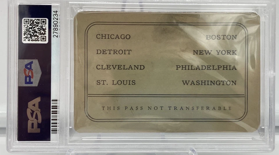 1907 PSA Pass Ticket Walter Johnson Debut/Ty Cobb LL 350/Cubs World Series Win⚾️ - Image 4 of 4