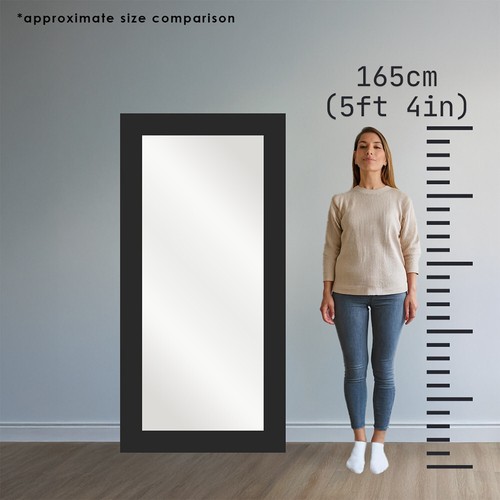 Molly Extra Large All Glass Full Length Bevelled Leaner Wall Mirror 174cm x 85cm - Picture 3 of 13