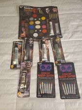 Lot of 8 Halloween Costume Makeup Kits Crayons Sticks Fake Blood Zombie Vampire
