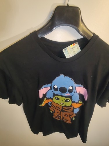 Maglia cotone uomo Lilo & Stitch Yoda Kawaii Star Hello Kitty serie anime L - Foto 2 di 5