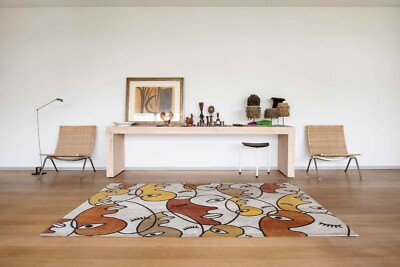 9222 FACES Gallery Collection - Einzigartiger moderner mehrfarbiger Teppich & Wandteppich