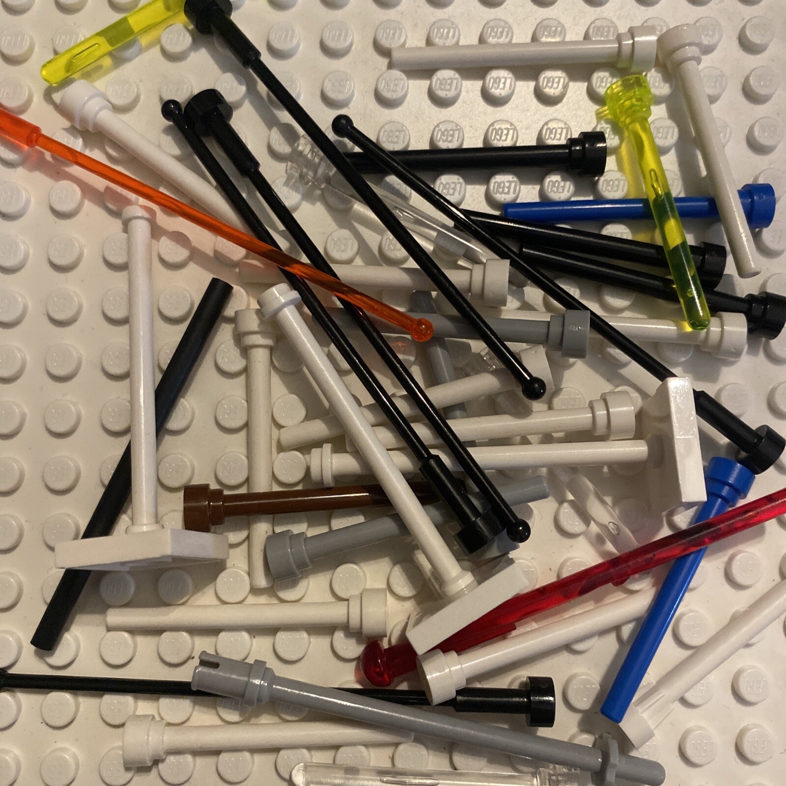 Lego Antenna Flag Pole lot of 10 random from huge lot F-1
