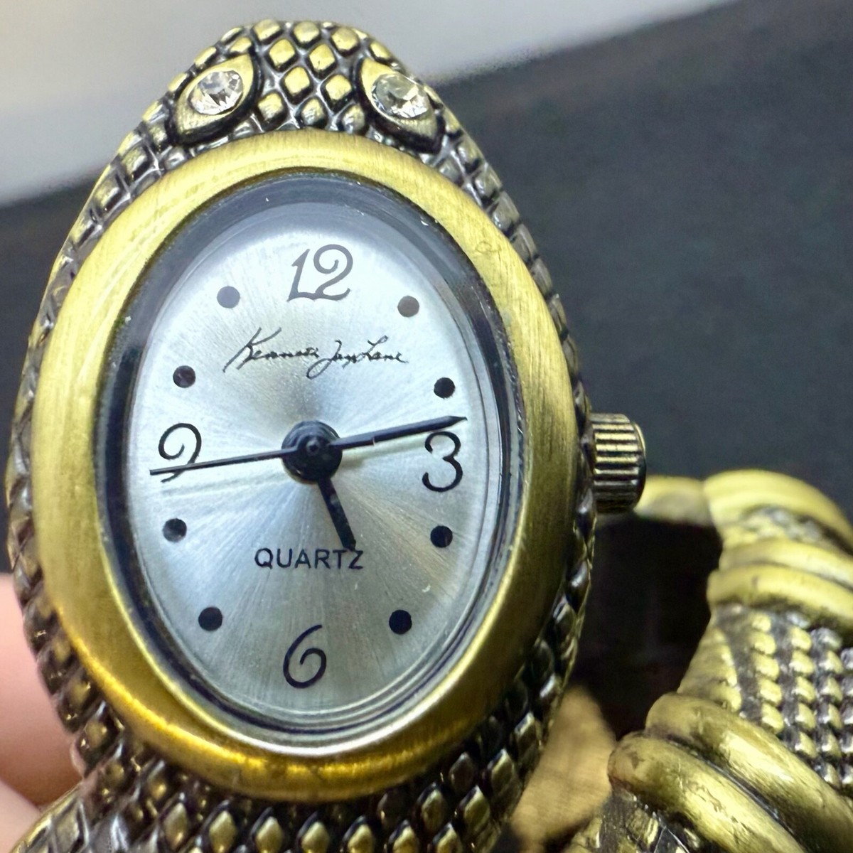 Vintage Kenneth jay Lane KJL wrap around watch bracelet snake