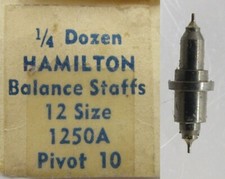 Hamilton 12s  1250A balance staff 723 pivot 10