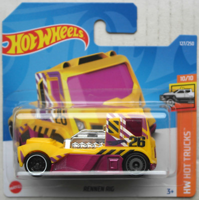 Hot Wheels Rennen Rig gelb/pinkmetallic Neu/OVP Race Truck Motorsport HW Mattel