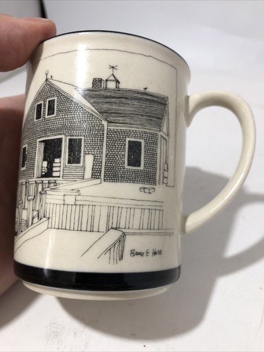 Vintage Chatham Fish Pier Cape Cod MA Bruce E. Hart Coffee Mug - Picture 3 of 4