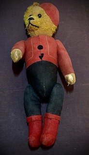 Antique German Schuco Yes No Bellman Bell Man 10” Teddy Bear