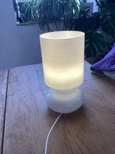 VINTAGE IKEA LYKTA WHITE HANDBLOWN GLASS LAMP