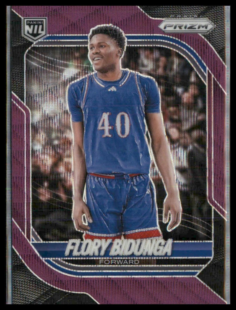 2025-26 Panini Prizm #73 Flory Bidunga Purple Wave Prizm