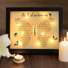 Memorial Gifts LED Shadow Box - Sympathy Gift in Memory of Loved One Gifts, R