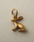 GENUINE SOLID 9ct 9K YELLOW GOLD 3D Rabbit Animal Charm Pendant