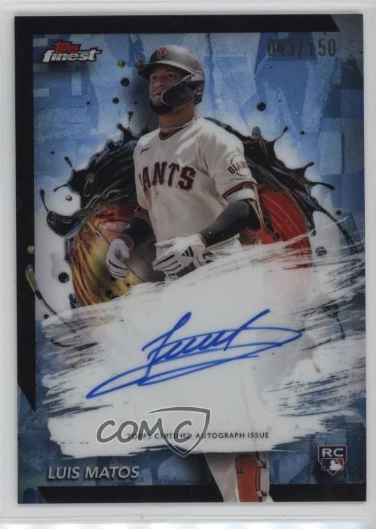 2024 Topps Finest Sky Blue Refractor /150 Luis Matos #FA-LM Rookie Auto RC 09t5