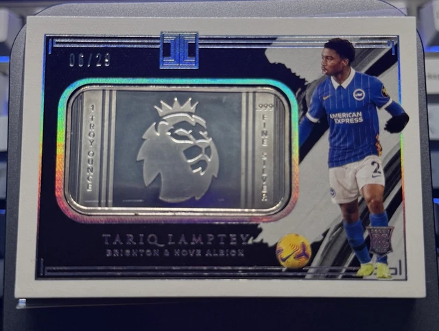 2020-21 Panini Impeccable - Tariq Lamptey RC 1 Troy Ounce .999 Fine Silver