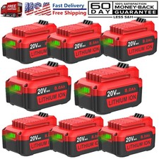 1 8Pcs For Craftsman V20 Battery 20 Volt 8.0Ah Lithium Ion 20V CMCB205 CMCB204