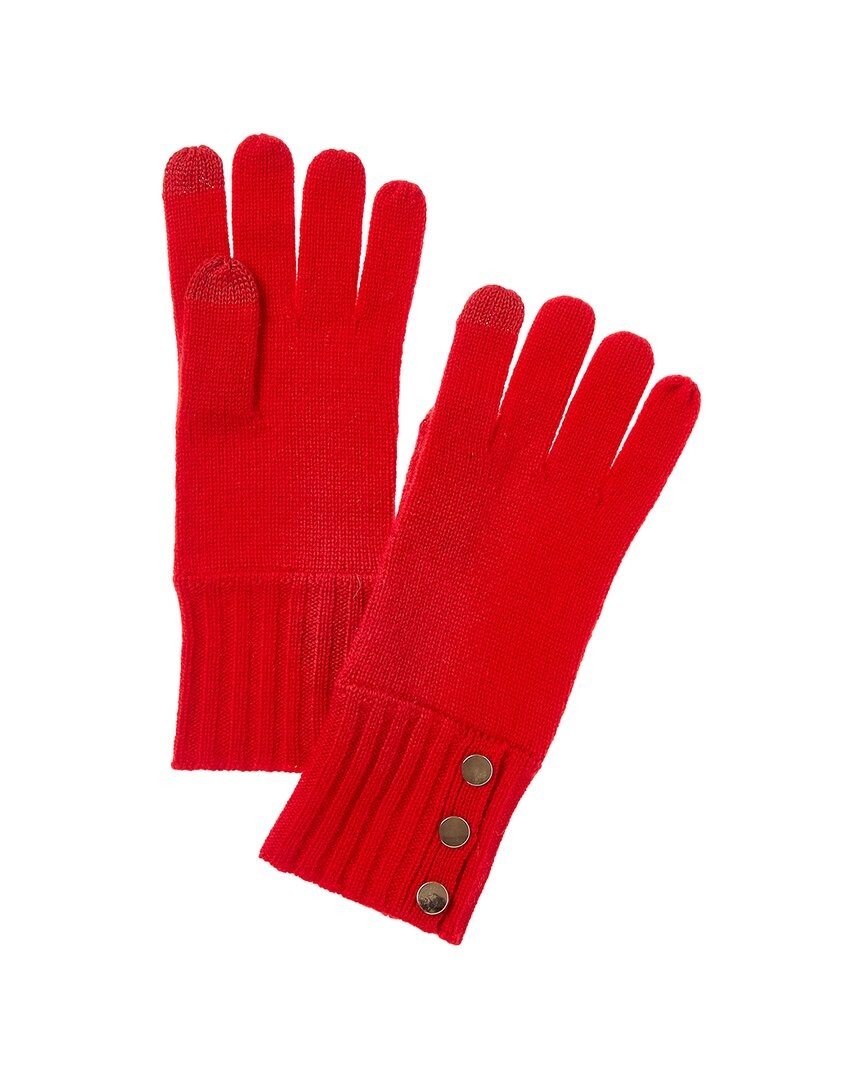 Bruno Magli Button Cuff Cashmere Gloves Womens Red Os 6890₽