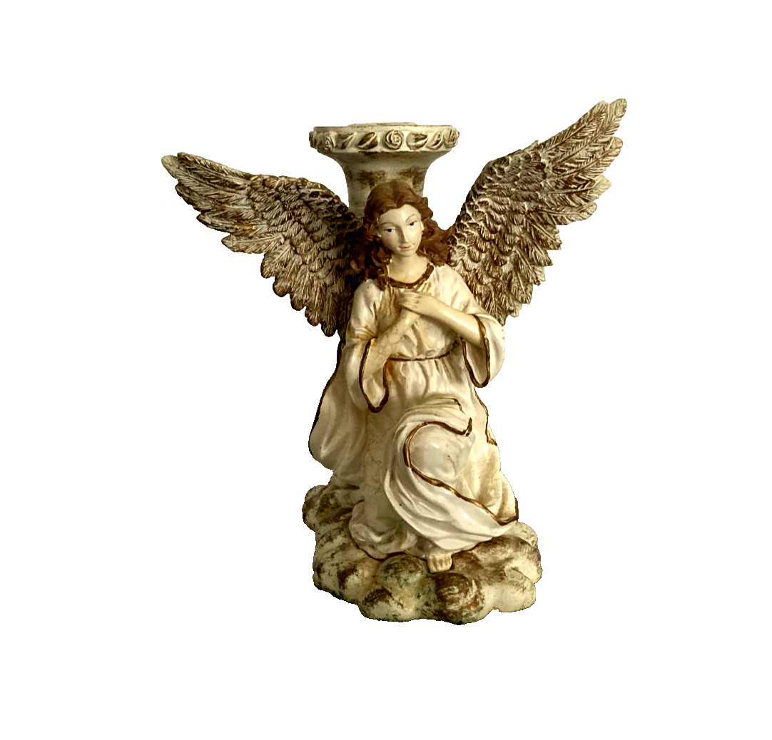 "angelic Song" White Gold Resin Vintage