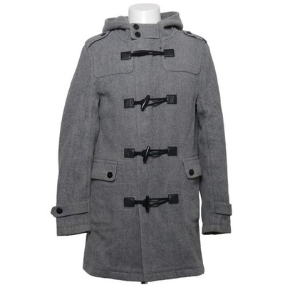 Topman, Dufflecoat, Herren, Größe: S, Grau, Polyester/Wolle, Fischgräte #Ftv