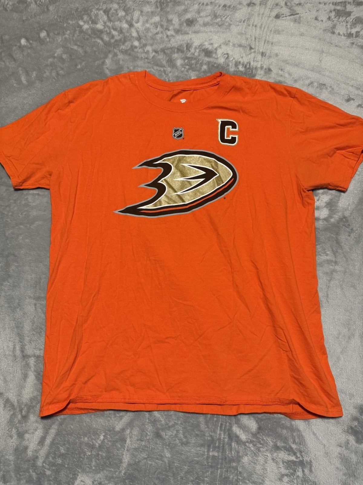 Ryan Getzlaf Anaheim Ducks Orange T Shirt Size XL