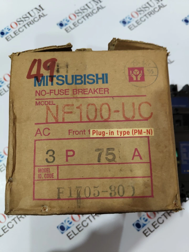 INTERRUPTOR DE CIRCUITO MITSUBISHI ELÉCTRICO NF100-UC 75A 440VAC 65KA ENVÍO RÁPIDO Foto 2 de 4