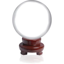 100mm Clear Crystal Ball for Elegant Photography & Fortune Telling - Gift Ready