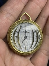 Vintage Endura Swiss Made Gold Tone Pendant Watch Textured Dial Ornate UNTESTED