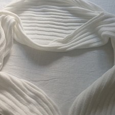shein Women’s White Ribbed Knit shrug long sleeves size L
