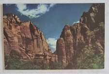 Postcard....The Temple of Sinawava at Zion National Park in Utah, Chrome 