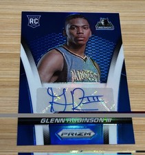 2014-15 Prizm Rookie Auto Blue Holo #17 Glenn Robinson III RC No. 128/449.
