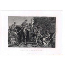 NATIVE AMERICAN INDIANS Miss McCrea taken by the Indians - Antique Print
