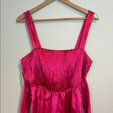 Maeve Anthropologie Pink Rose Pleated Dress with Tie Bow Size 8 NWT