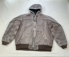 Vtg Carhartt J130 CHT Jacket Mens Sz Large Tall Chestnut Brown Distressed Work