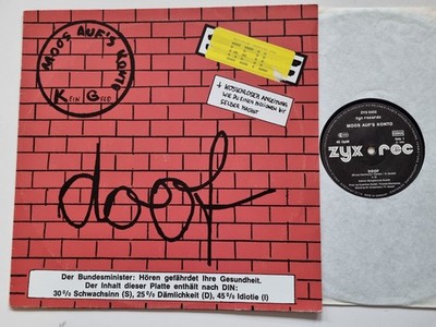 Moos Auf's Konto - Doof 12'' Vinyl Maxi Germany/ CV Bruce & Bongo - Geil