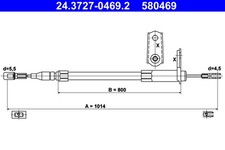 Bremsseil Seilzug Feststellbremse ATE 24.3727-0469.2 für MERCEDES R129 SL 280