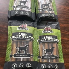 RedBarn Naturals 7 Inch Bully sticks for dogs 4 Packs.exp28